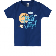 Детская футболка с надписью "it`s travel time!"